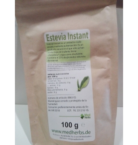 Estevia Instant ( Polvo) bio, Med Herbs (50-100g)  de Med Herbs