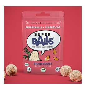 Energy Balls Maca-Almendras Bio-Raw Sin gluten, Superball (48g)  de SUPERBALL