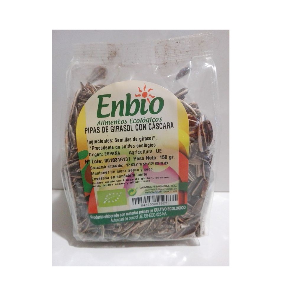 Pipas de girasol cáscara Bio, Enbio (150g)  de Gumendi