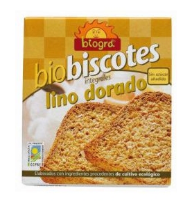 Biscotes Integrales de Lino Bio, Biográ (270g)  de Biográ