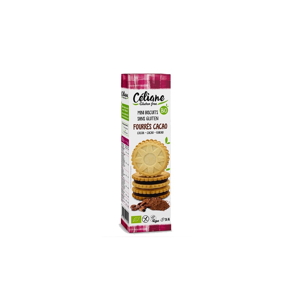 Galletas rellenas de cacao sin gluten Bio, Celiane (125g)  de Céliane - Gluten Free