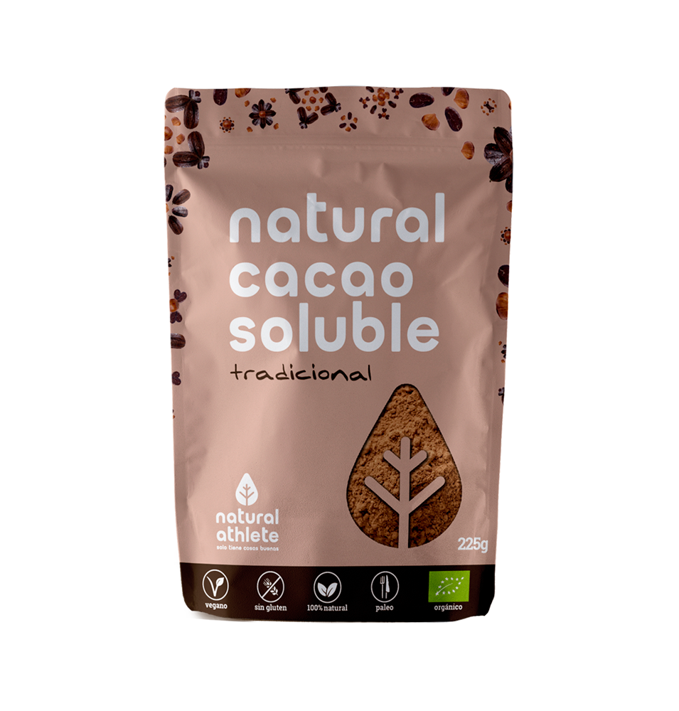 Cacao soluble Bio, Natural Athlete (225g)  de Natural Athlete