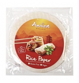 Papel de arroz para rollitos bio, Amaizin (12 tortitas)  de Amaizin