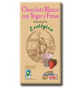 Chocolate Blanco con Yogur y fresas Eco Sole (100g)  de Chocolates Solé