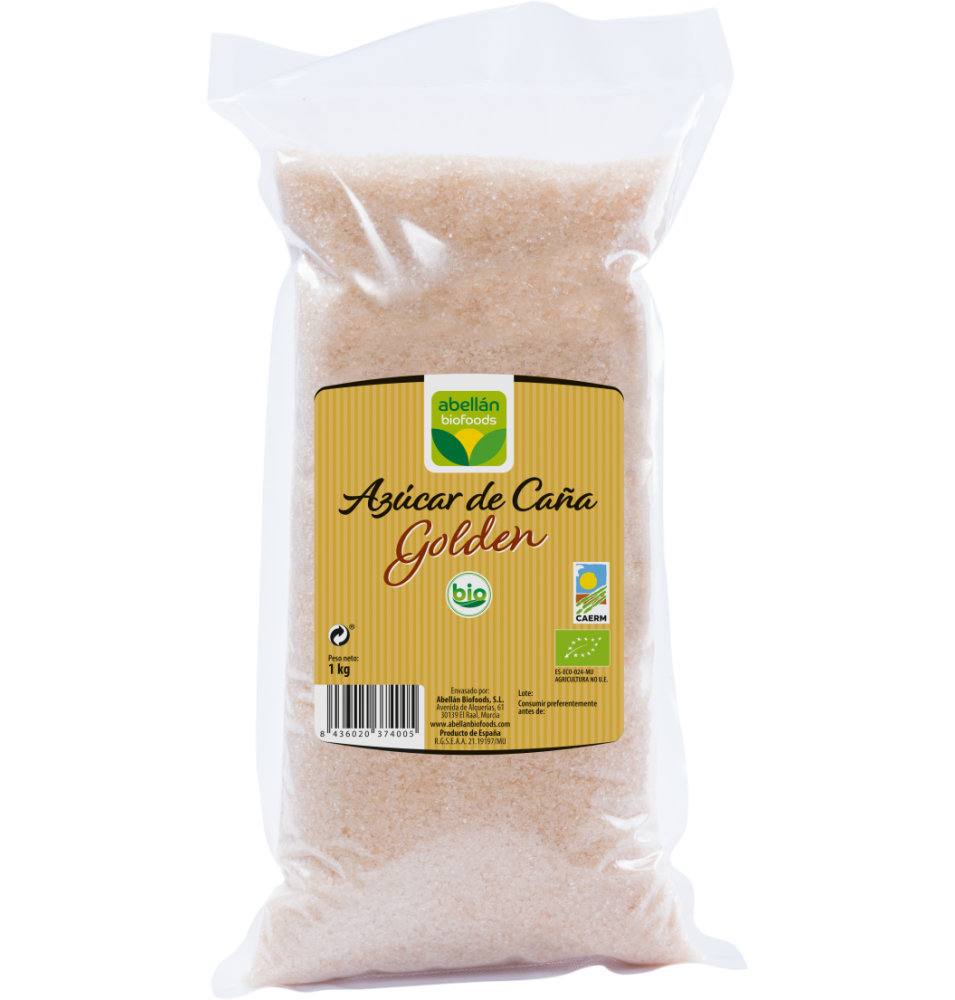 Azúcar de Caña Golden bio, Abellán Biofoods (1kg)  de Abellán Biofoods