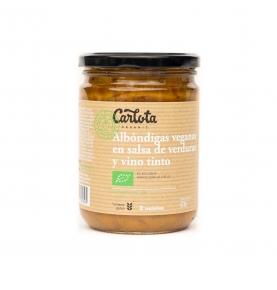 Albóndigas Veganas en Salsa Verduras y Vino Tinto Bio, Carlota Organic (425g)  de Carlota Organic