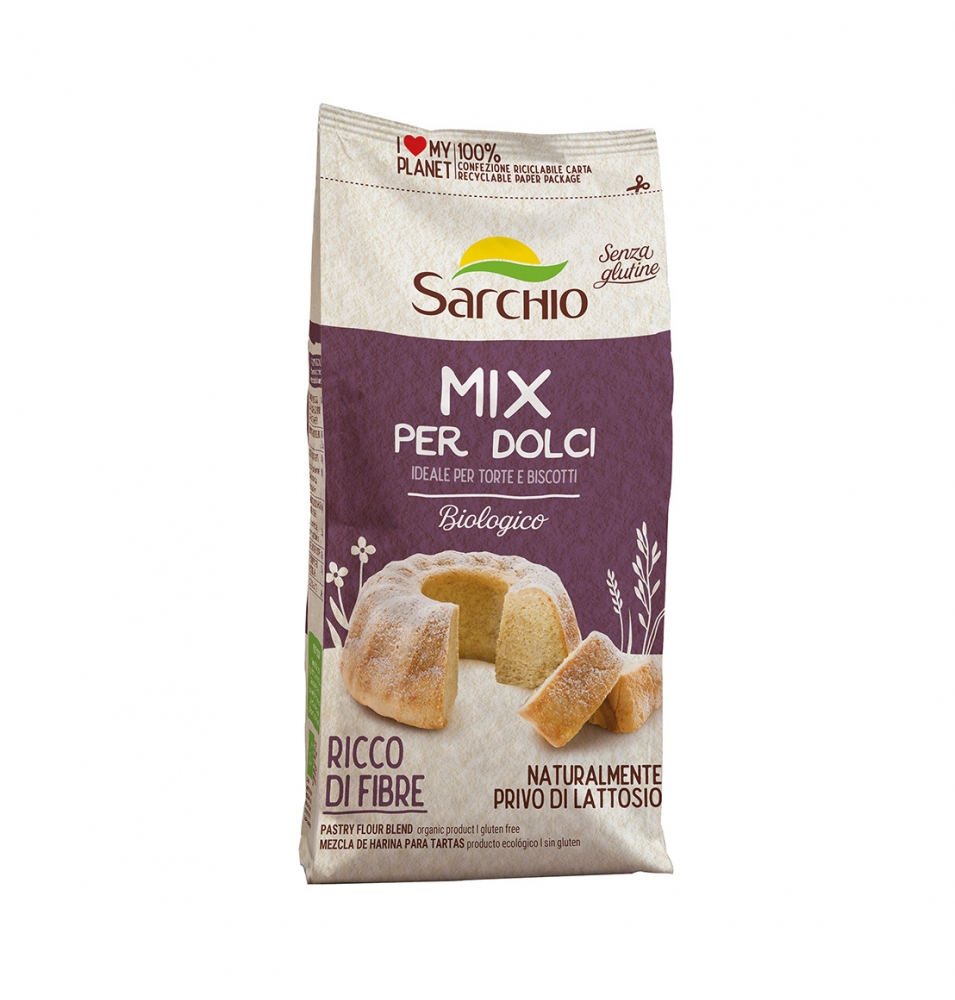 Mezcla de harina para tartas sin gluten bio, Sarchio (500g)  de Sarchio