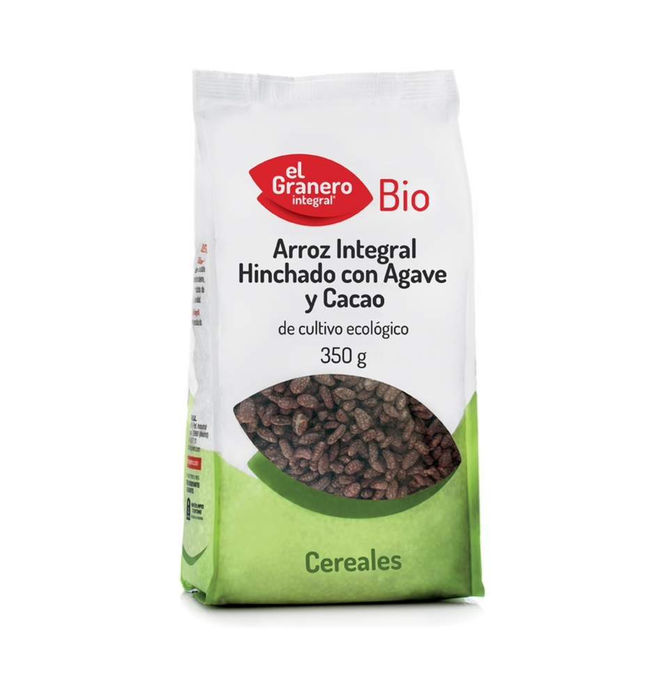Arroz integral hinchado con agave y cacao Bio, El Granero Integral (350g)  de El Granero Integral
