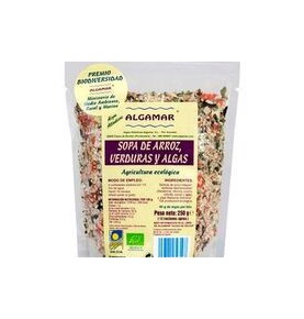 Sopa de arroz, verduras y algas bio, Algamar (500g)  de Algamar