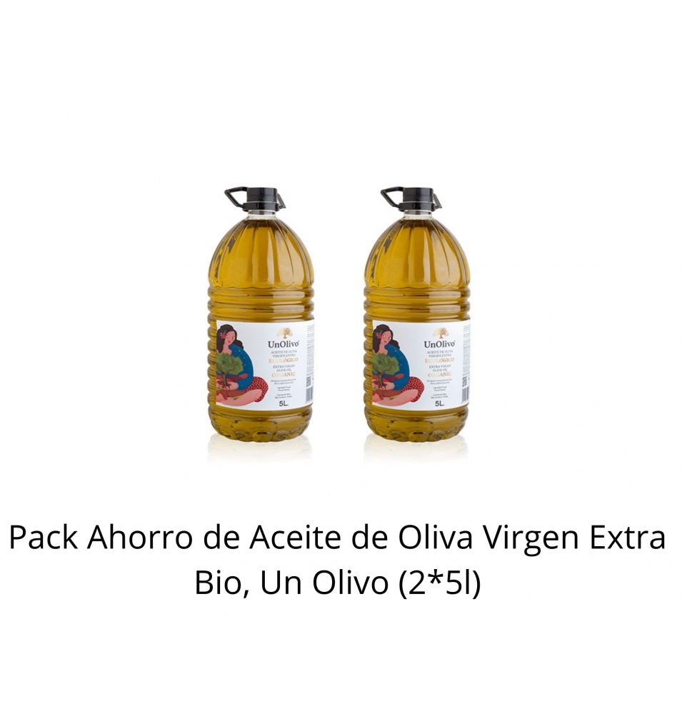 Pack Ahorro de Aceite de Oliva Virgen Extra Bio, Un Olivo (2x5l)  de UNOLIVO