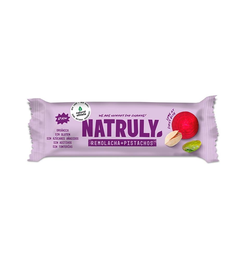 Barrita energética de remolacha y pistachos Bio, Natruly (40g)  de Natruly