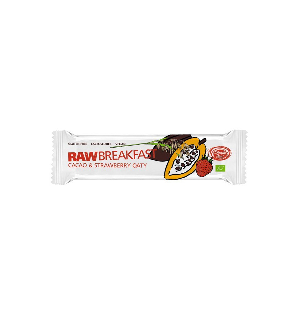 Barrita Raw avena germinada con fresa-cacao eco, Simply Raw  de Simply Raw