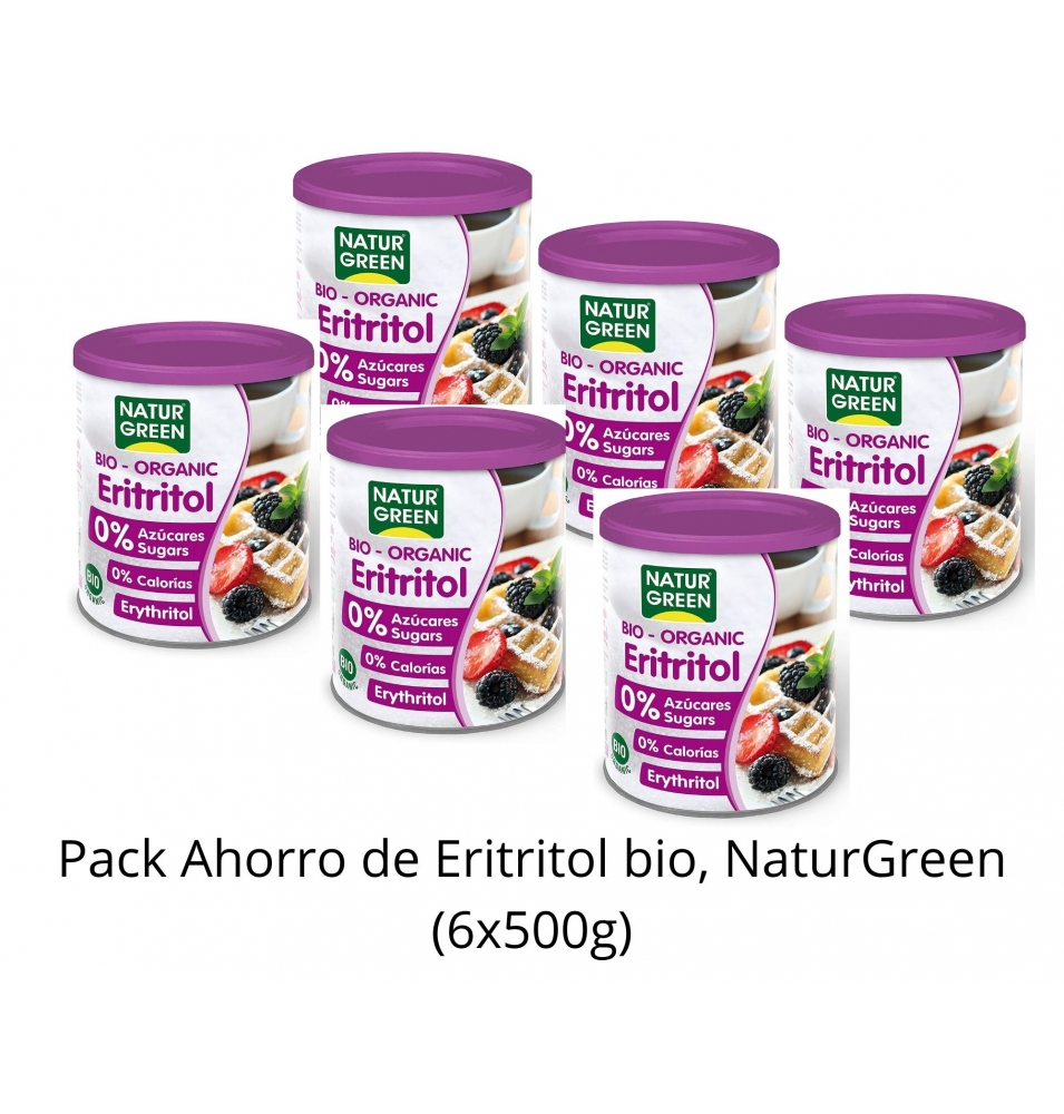 Pack Ahorro de Eritritol bio, NaturGreen (6x500g)  de NaturGreen