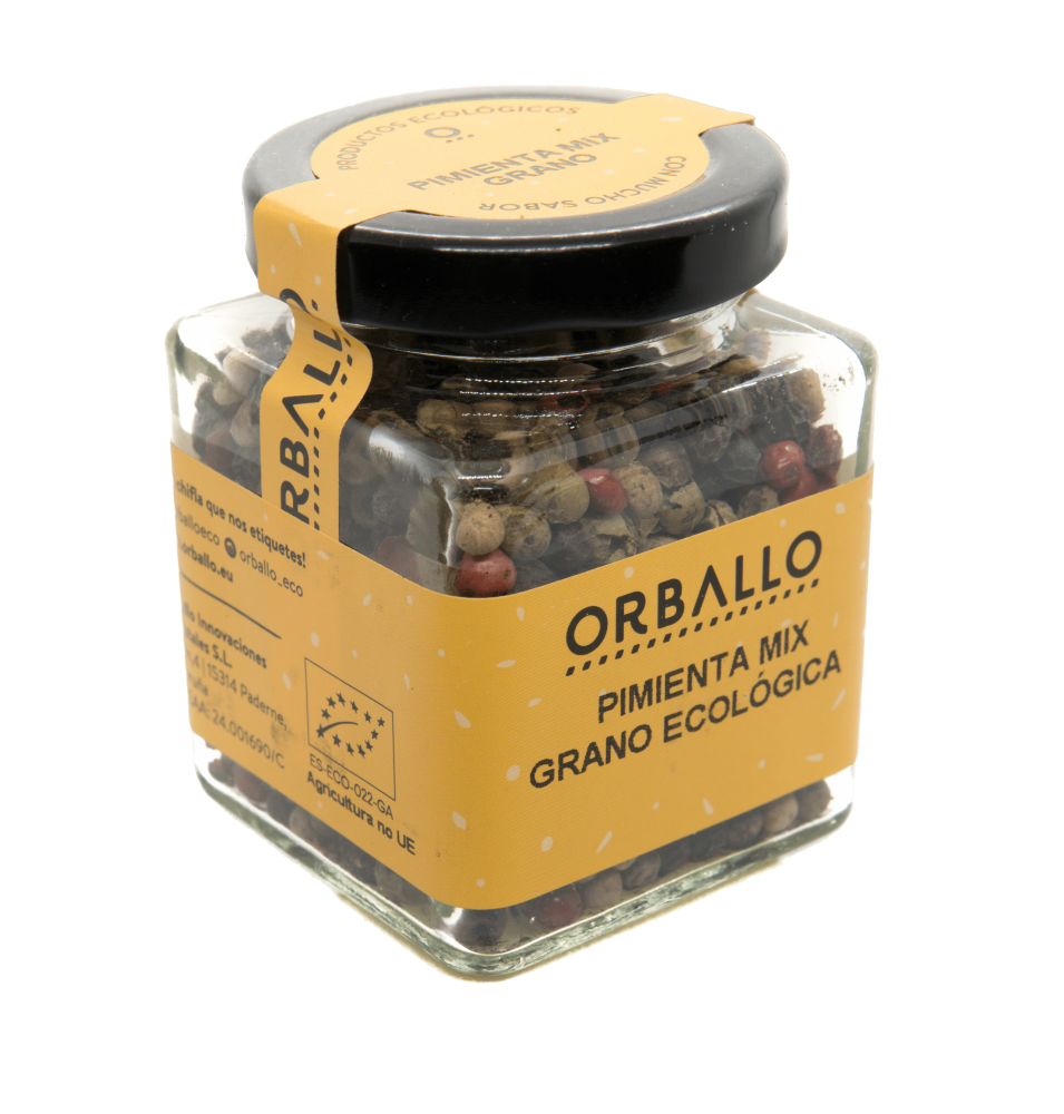 Mix Pimientas en grano Bio, Orballo (38g)  de Orballo
