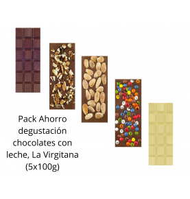 Pack Ahorro degustación chocolates con leche, La Virgitana (5x100g)  de Chocolates La Virgitana - Sabor Andaluz