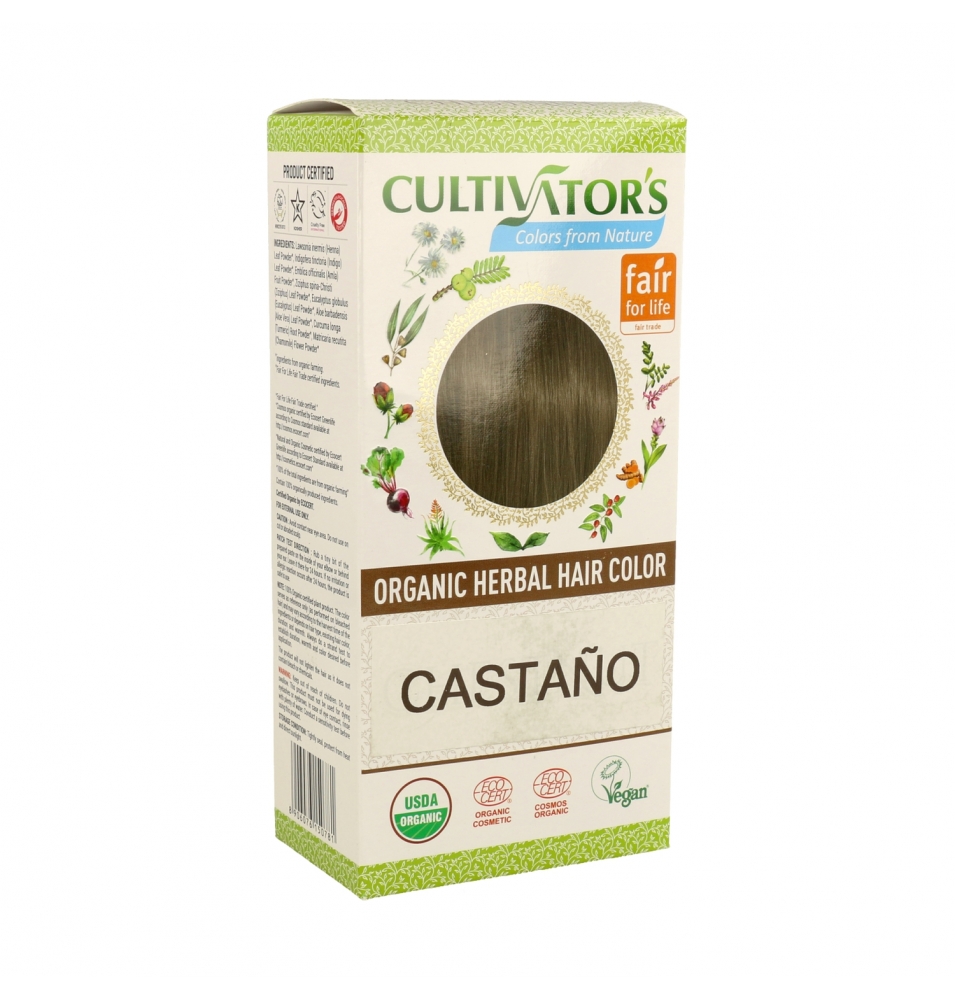 Tinte vegetal Castaño bio, Cultivators (100g)  de CULTIVATORS
