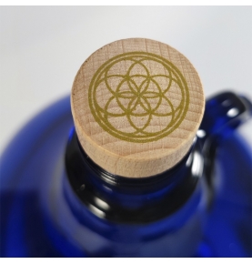 Botella de vidrio azul de Murano, (2-5 litros)  de