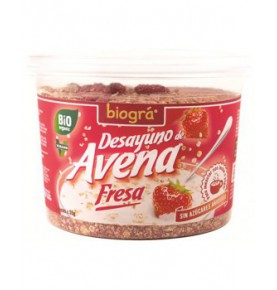 Porridge de avena y fresa sin azúcar Bio, Biográ (220g)  de Biográ