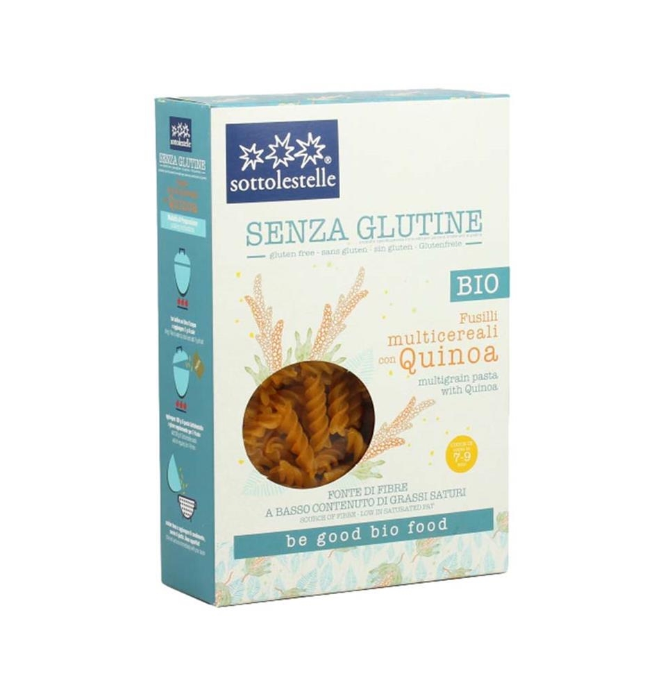 Fusilli Multicereal con Quinoa Sin Gluten Bio, Sottolestelle (340g)  de Sottolestelle