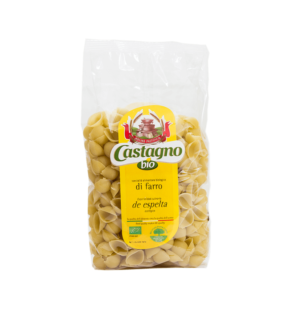 Conchas de espelta blanca Bio, Castagno (500g)  de Castagno Bruno