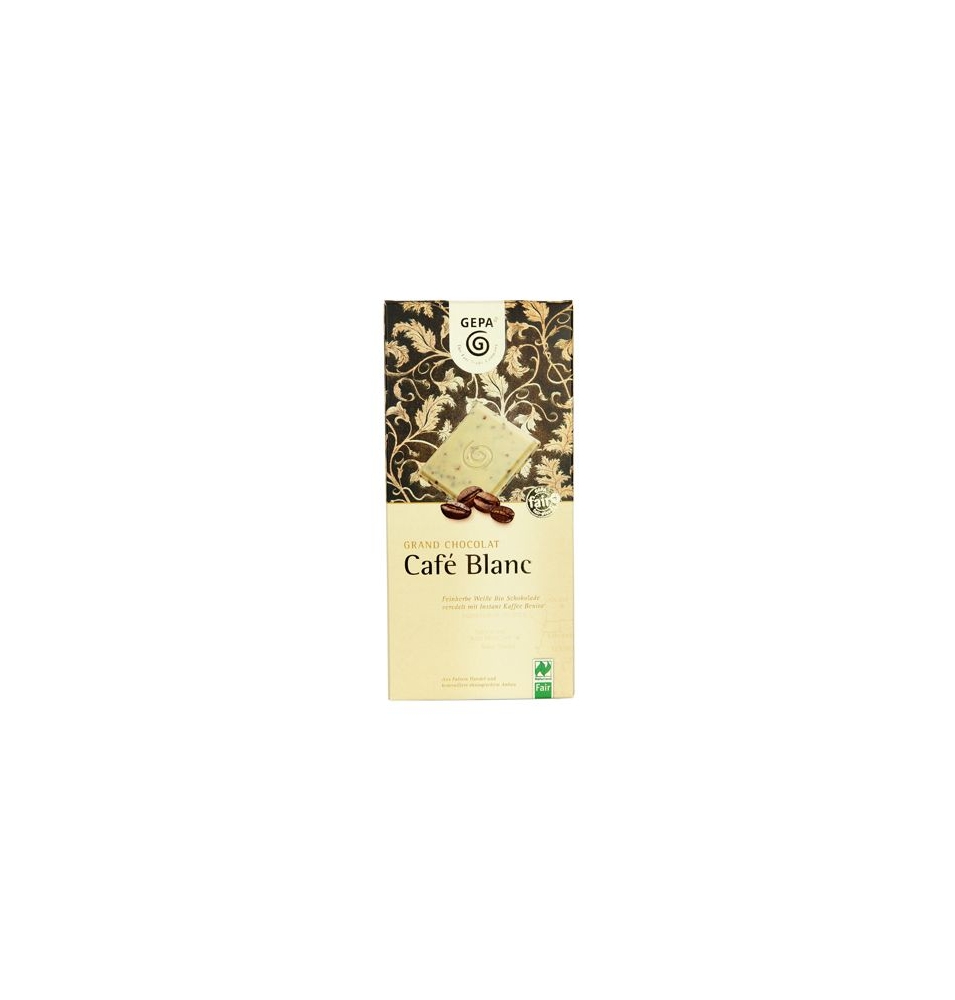Chocolate Blanco con trocitos de Café BIO, Gepa (100g)  de Ideas