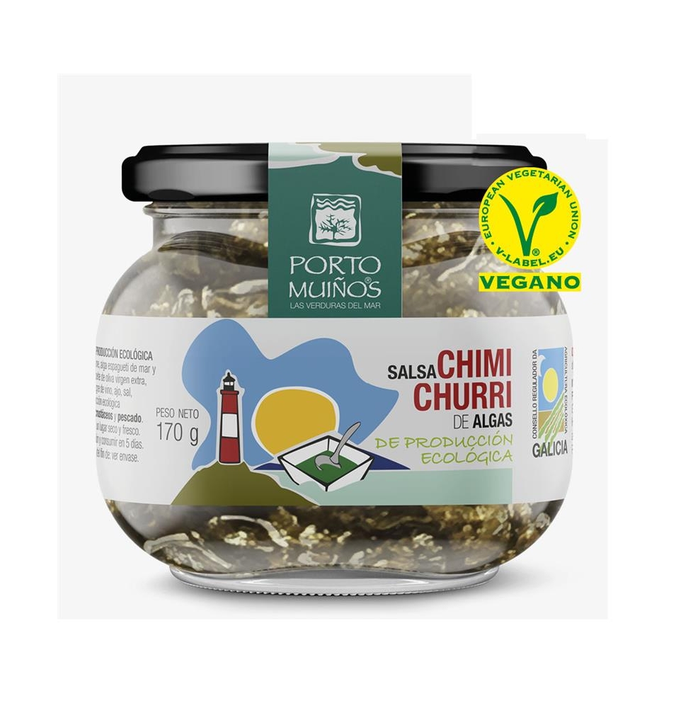 Salsa Chimichurri de Algas Bio, PortoMuiños (170g)  de Muiños