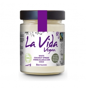 Crema Blanca con Coco Vegana Bio, La Vida Vegan (270g)  de
