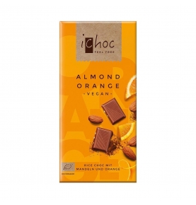 Chocolate Vegano con Almendra y Naranja Bio, ichoc (80g)  de ICHOC