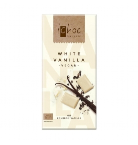 Chocolate Vegano blanco con vainilla Bio, ichoc (80g)  de ICHOC