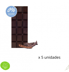 Pack Ahorro Tableta de Algarroba sin azúcar bio, Sabor Andaluz (5x100g)  de Chocolates La Virgitana - Sabor Andaluz