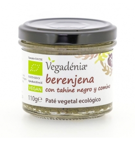 Paté Vegetal de Berenjena con Tahine Negro y Comino Bio, Vegadénia (110g)  de