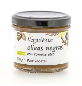 Paté Vegetal de Olivas Negras con Tomate Seco Bio, Vegadénia (110g)  de