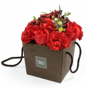Bouquet Flores Jabón,Rosas Rojas y clavel  de ANCIENT WISDOM