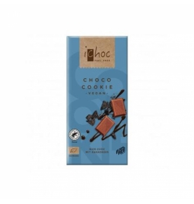 Chocolate Vegano con Galletas de Cacao Bio, ichoc (80g)  de ICHOC