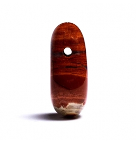 Colgante de jaspe rojo perforado sin hilo (2,5cm)  de