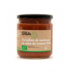 Tortellini de Verduras con Salsa de Tomate Frito Bio, Carlota Organic (425g)  de Carlota Organic