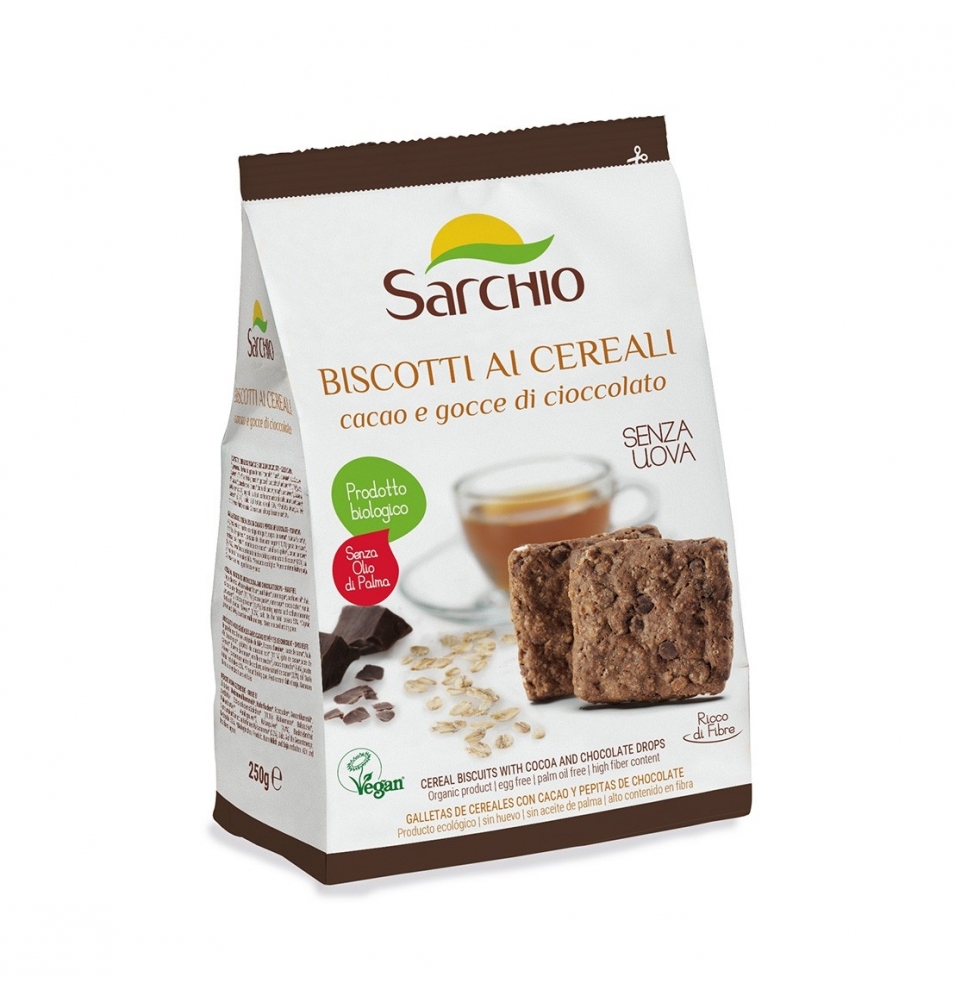 Galleta Cereales Cacao Choco Bio, Sarchio (200g)  de Sarchio