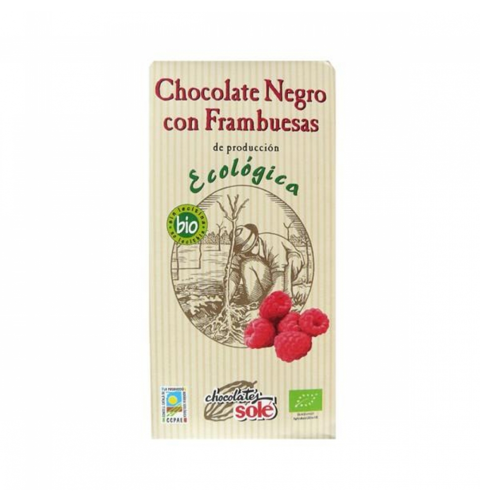 Chocolate Negro frambuesas Eco Sole (100g)  de Chocolates Solé