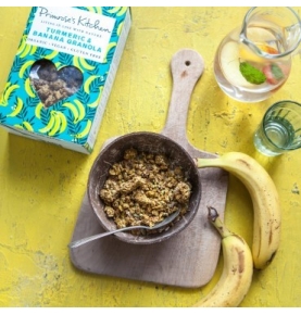 Granola Bio-Raw sin gluten Plátano y cúrcuma, Primrose`s Kitchen (300g)  de Primrose´s Kitchen
