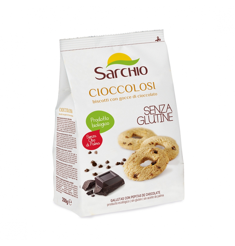 Galletas con pepitas de chocolate puro sin gluten Bio, Sarchio (200g)  de Sarchio