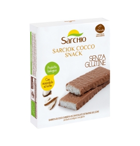 Barrita de coco cubierta de chocolate extrafino de leche Bio Sarchio (90g)  de Sarchio